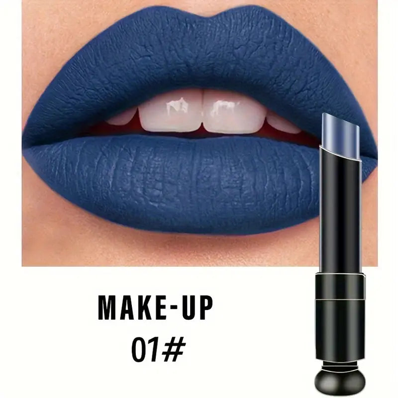 Blå, smudge-fri, fugtgivende, vandig læbepomade