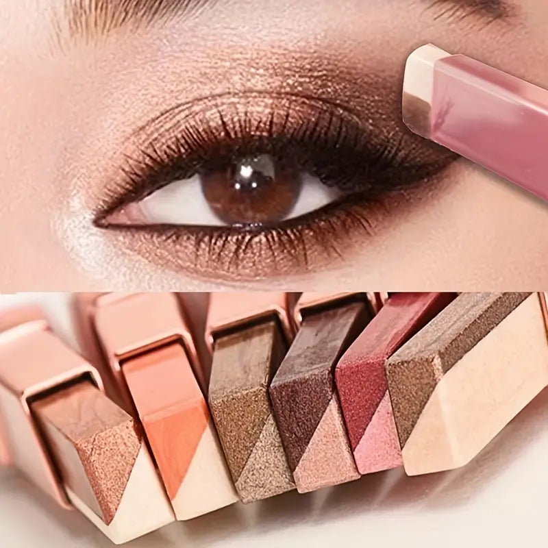 Tofarvet øjenskyggepalette med gradienteffekt